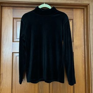 LIZ CLAIBORNE Black Velvet Turtle Neck